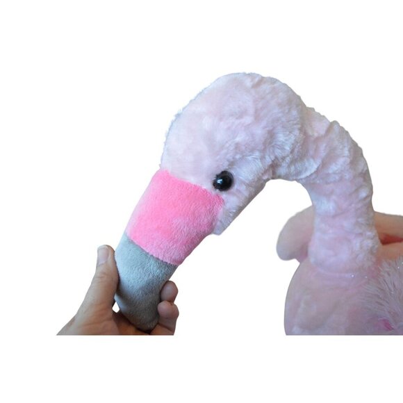 Dan Dee Large Plush Pink Flamingo Stuffed Animal Toy Sparkly Wings Long Legs - Picture 4 of 9